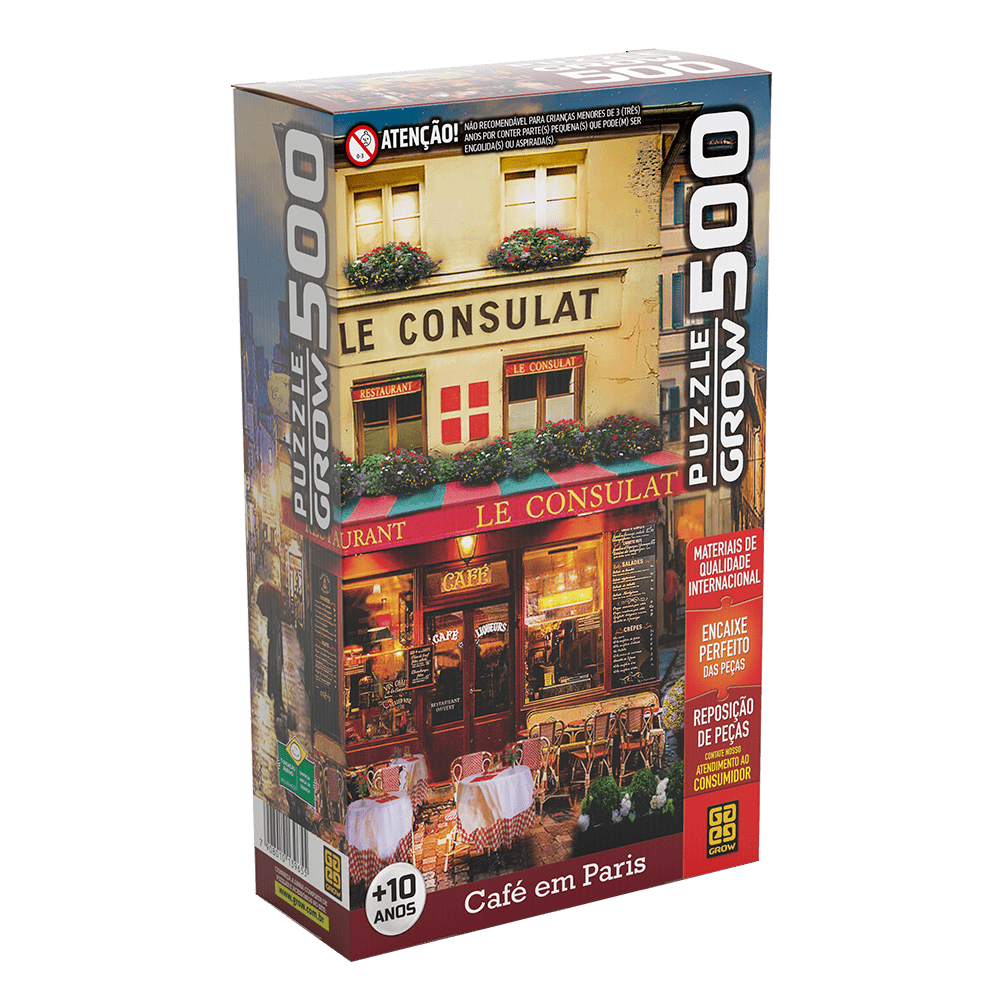 Puzzle 500 peças Café em Paris / Puzzle 500 pieces Cafe in Paris - Grow