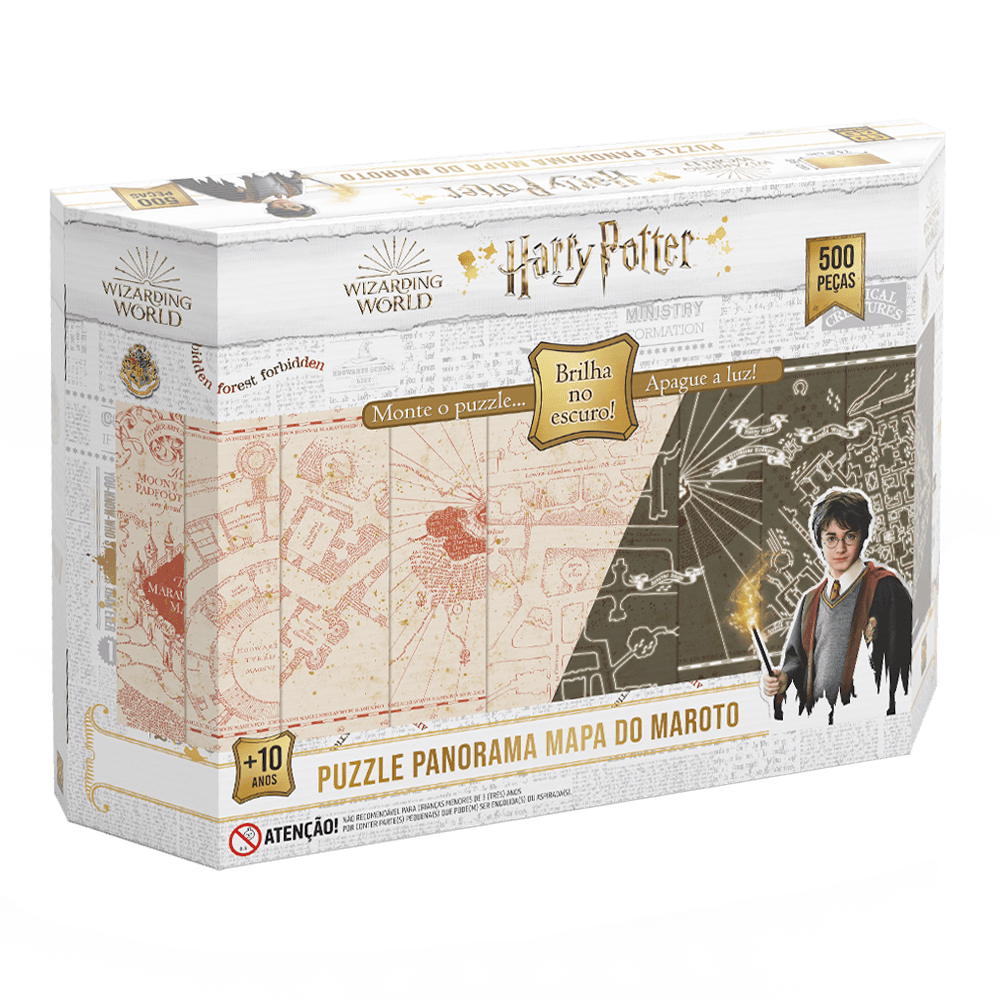 Puzzle 500 peças Panorama Harry Potter Brilha no Escuro / Puzzle 500 pieces panorama harry potter shines in the dark - Grow