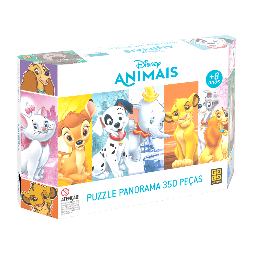 Puzzle 350 peças Panorama Disney Animais / Puzzle 350 pieces Panorama Disney Animals - Grow