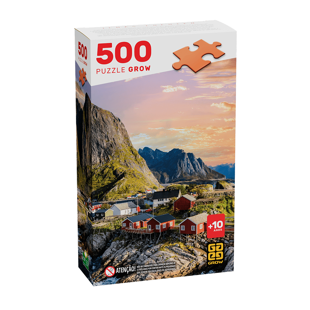 Puzzle 500 peças Ilhas Lofoten / Puzzle 500 Parts Lofoten Islands - Grow