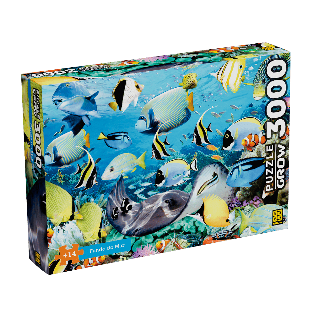 Puzzle 3000 peças Fundo do Mar / Puzzle 3000 pieces sea bottom - Grow