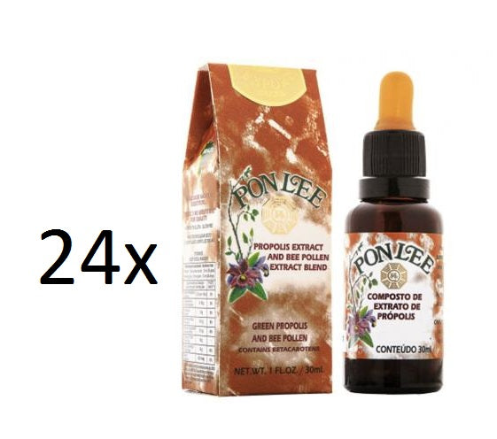 Lot of 24x30ml Bee Green Propolis Extract Pollen Alcoholic Sunyata - Pon Lee