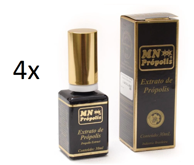 Lot of 4x30ml Brazilian Bee Gold Organic Propolis Extract - MN Propolis