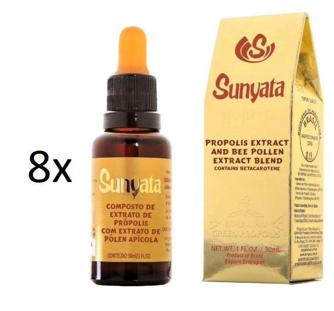 Lot of 8x30ml Alcoholic Propolis Extract Bee Pollen Sunyata Golden - Pon Lee
