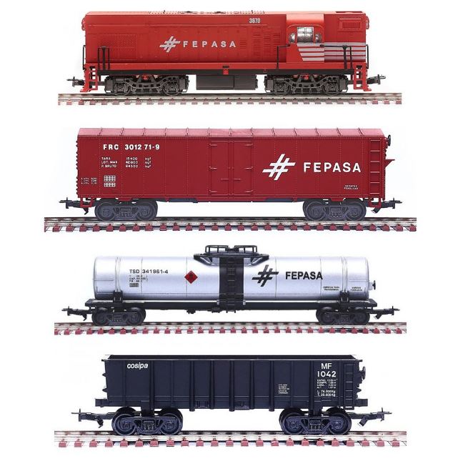 Frateschi Train FEPASA 6512 Eletric Miniature Collection Locomotive Wagon Kit HO Scale 1:87