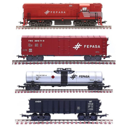 Frateschi Train FEPASA 6512 Eletric Miniature Collection Locomotive Wagon Kit HO Scale 1:87