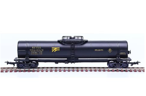 Frateschi Wagon Locomotive Tank Car TCD RFFSA Black 2076 Automotive Miniature Collection Figure