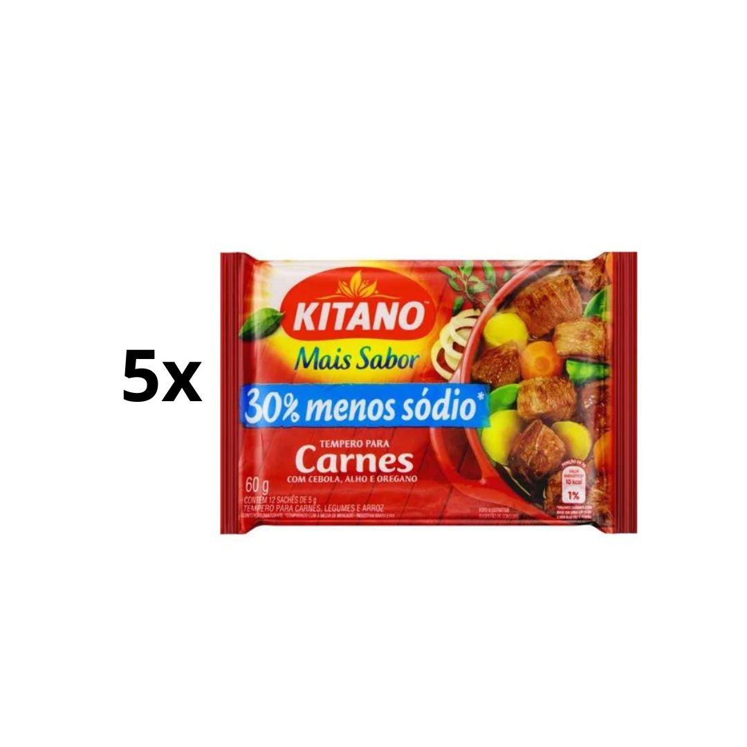Lot of 5 Brazilian Kitano Meat More Flavour Seasoning Spice 60g