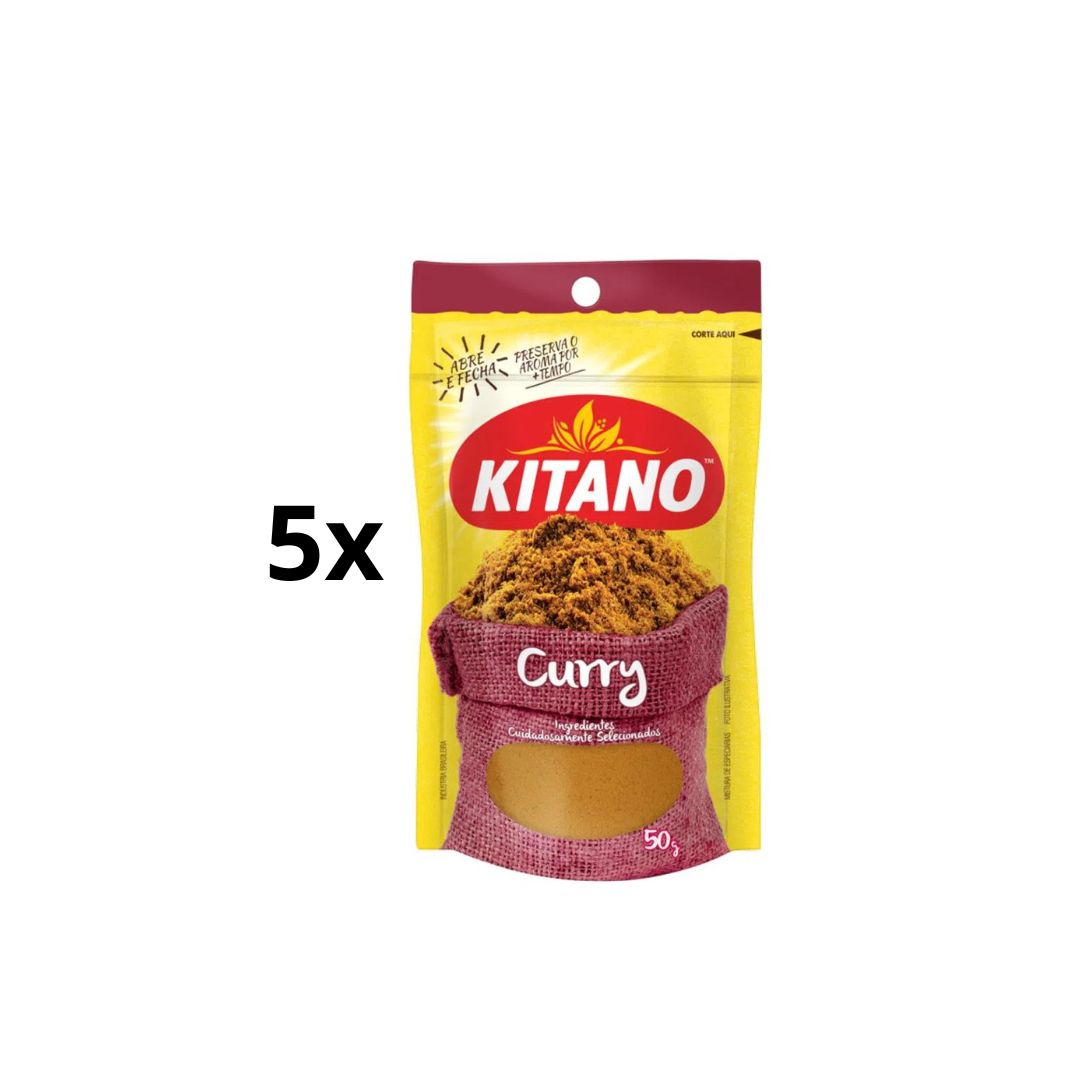 Lot of 5 Brazilian Kitano Curry Seasoning Spice Cooking 50g