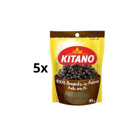 Lot of 5 Brazilian Kitano Pimenta do Reino Black Pepper Powder Seasoning Spice 15g