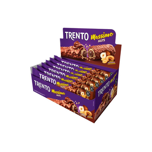 Brazilian Peccin Trento Massimo Nuts Chocolate Wafer Candy 16x30g