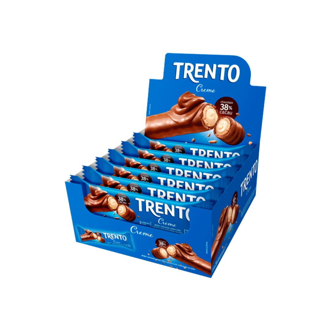 Brazilian Peccin Trento Cream Chocolate Wafer Candy 16x32g