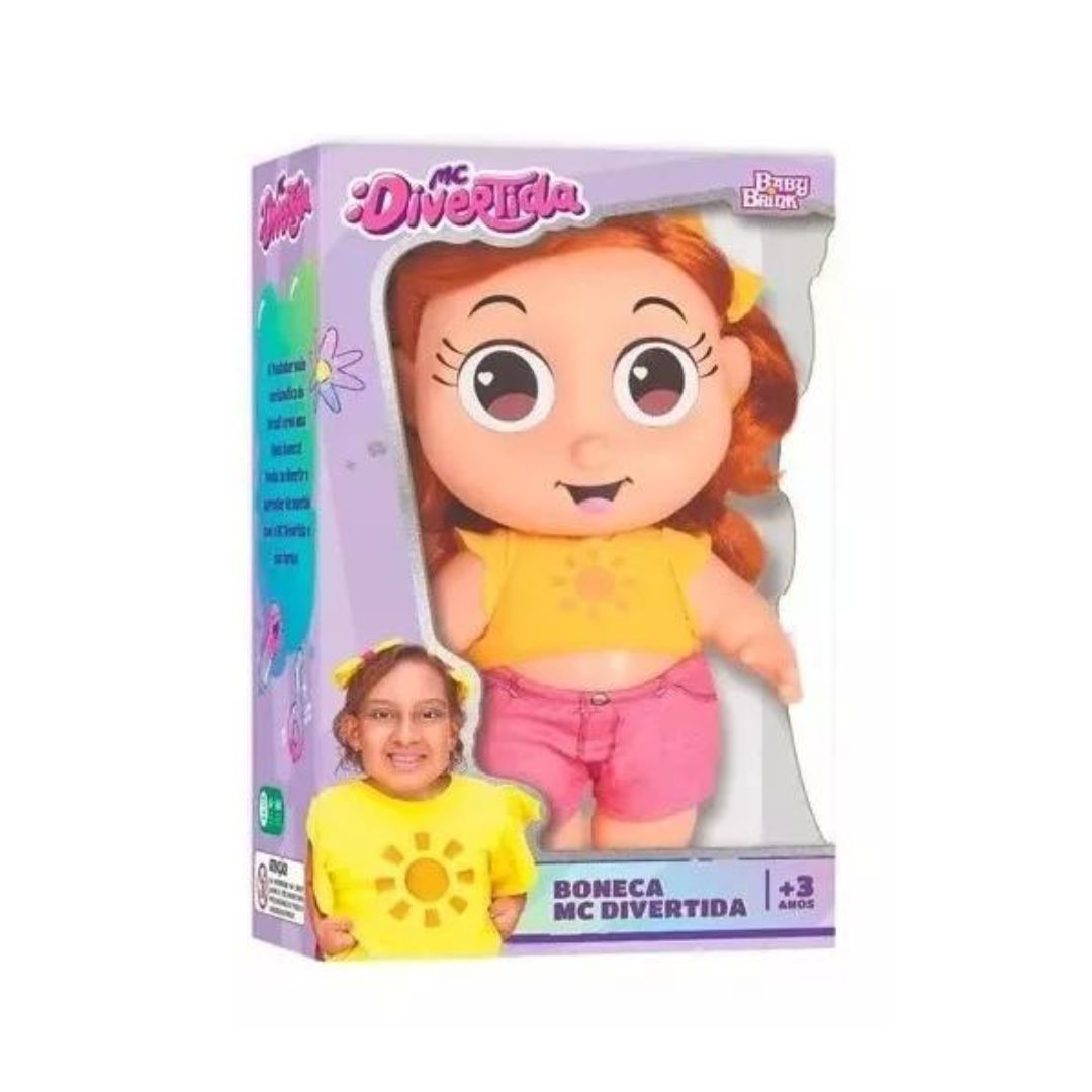 Brazilian Baby Brink Mc Divertida Doll Toy 27cm