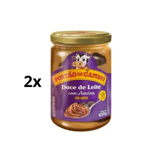 Lot of 2 Portao do Cambui Milk Cream w/ Plum Candy Sweet Dulce de Leite 410g