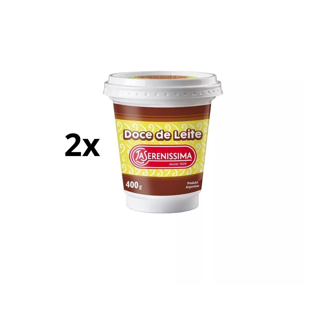 Lot of 2 La Serenissima Milk Cream Dulce de Leite Candy Sweet Food Dessert 400g