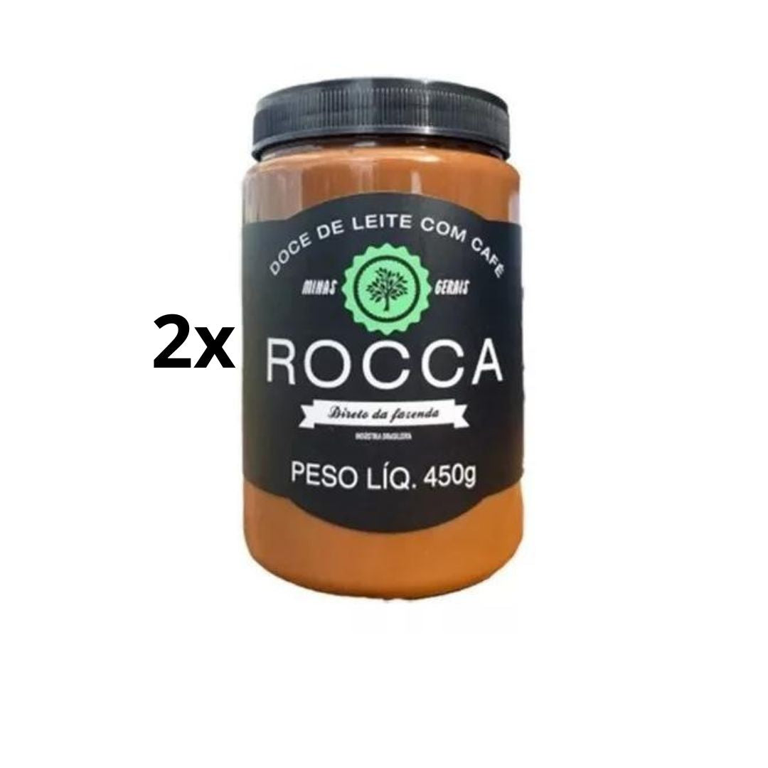 Lot of 2 Rocca Milk Cream Dulce De Leite w/ Coffee Candy Sweet Dessert 450g