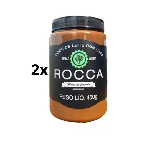 Lot of 2 Rocca Milk Cream Dulce De Leite w/ Coffee Candy Sweet Dessert 450g