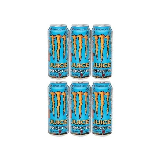 Lot of 6 Juice Monster Mango Loco Flavour Energy Drink 473ml