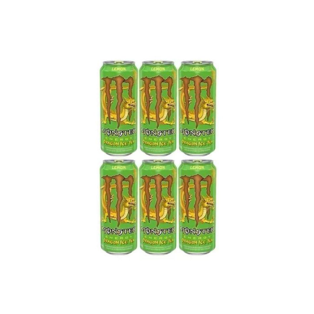 Lot of 6 Juice Monster Lemon Flavour Energy Drink Sports 473ml