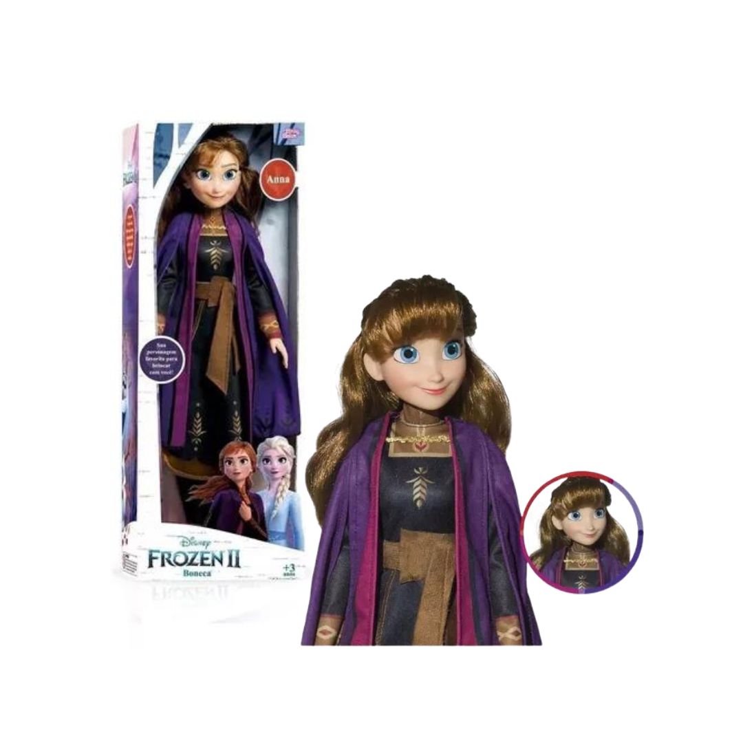 Brazilian Baby Brink Anna Frozen 2 Disney Princess Doll Toy 55cm