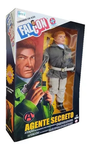 Estrela Falcon GI Joe Secret Agent Collectible Doll Comando em Acao