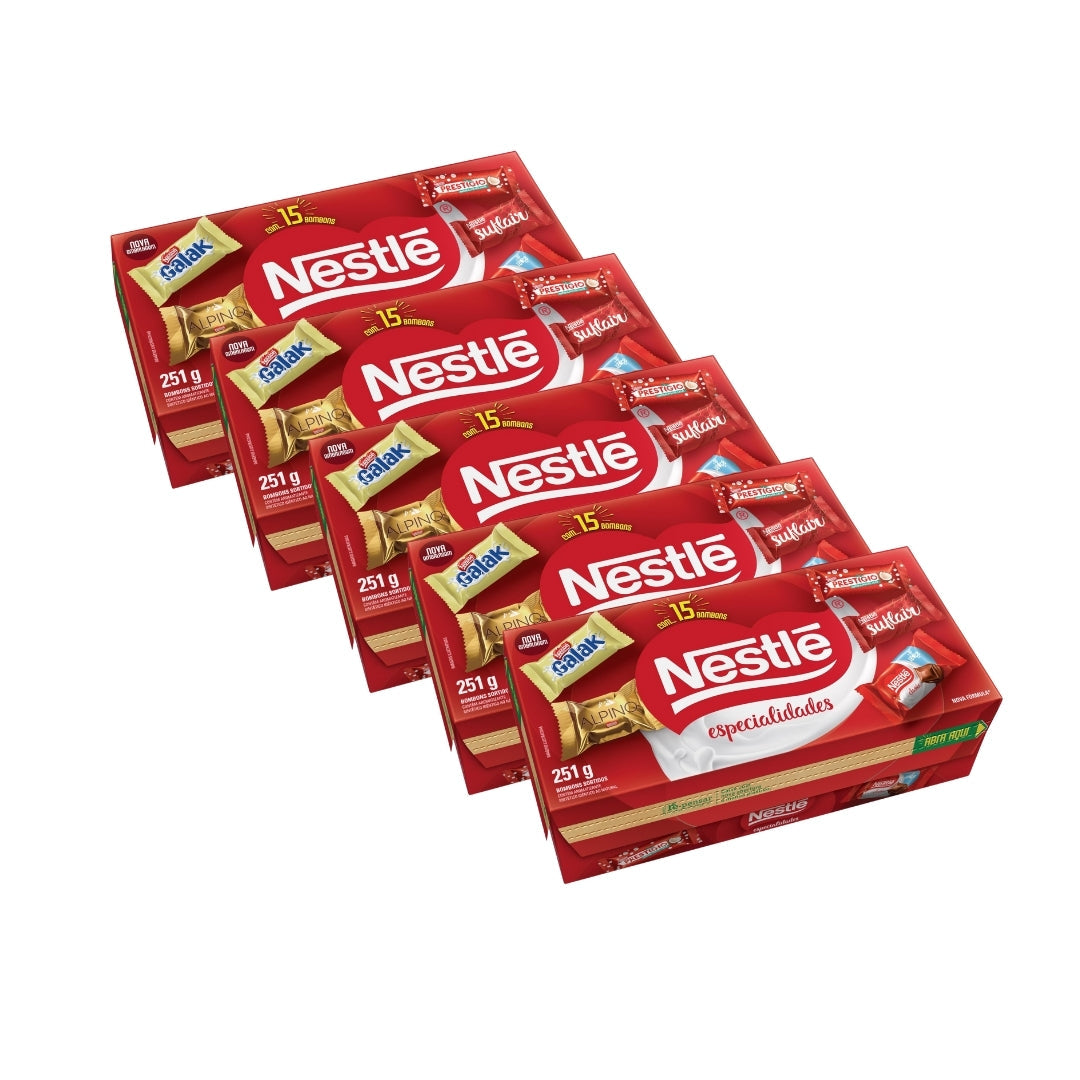 Lot of 5 Nestle Specialties Bombom Chocolate Candy Sweet Food 251g