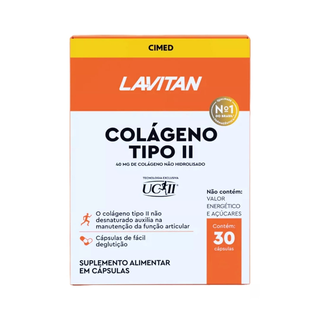 Lavitan Type 2 Non-Hydrolyzed Collagen 30 Caps 40mg Supplement Cimed