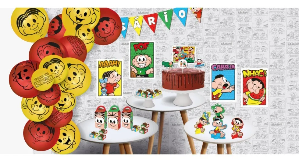 Festa Turma Da Mônica Kit Decoração Party Set