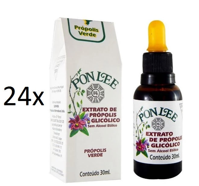 Lot of 24x30ml Original Glycolic Green Bee Propolis Extract No Alcohol - Pon Lee