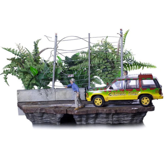 T-Rex Attack Bds Art Scale 1/10 Jurassic Park Set B Original Iron Studios