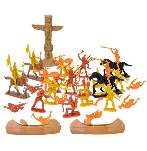Original Gulliver Apache Fort Battle Vintage Indian Miniature Collectible 43 Pcs