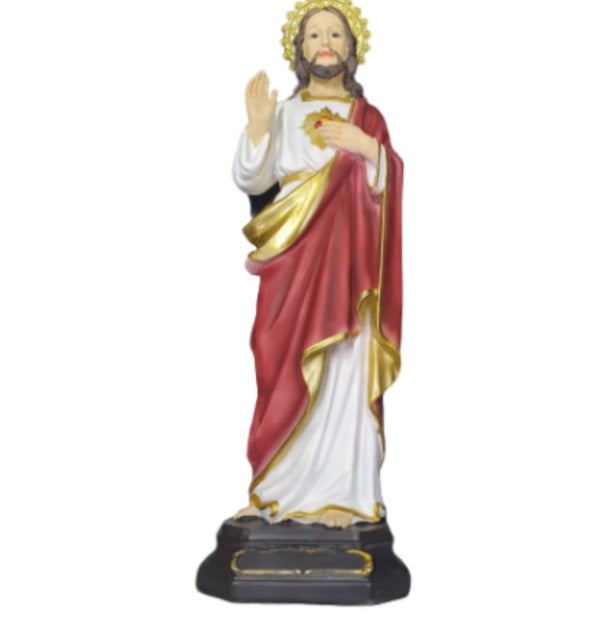 Brazilian Original Sacred Heart of Jesus Resin Image 60cm Religious Collectible