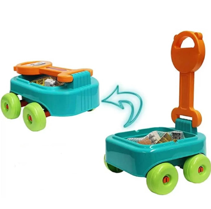 Brazilian Original Gulliver Bear Pushcart Mount Fitting Blocks Kids Play Toys