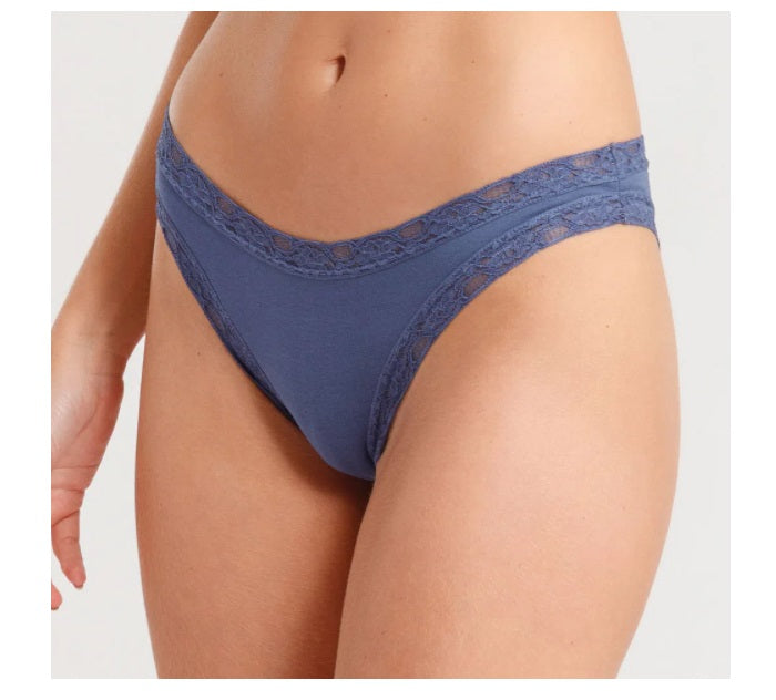 Lot of 3 She Modal Lace Bikini Blue Jeans Panty Lingerie Underwear Brazilian