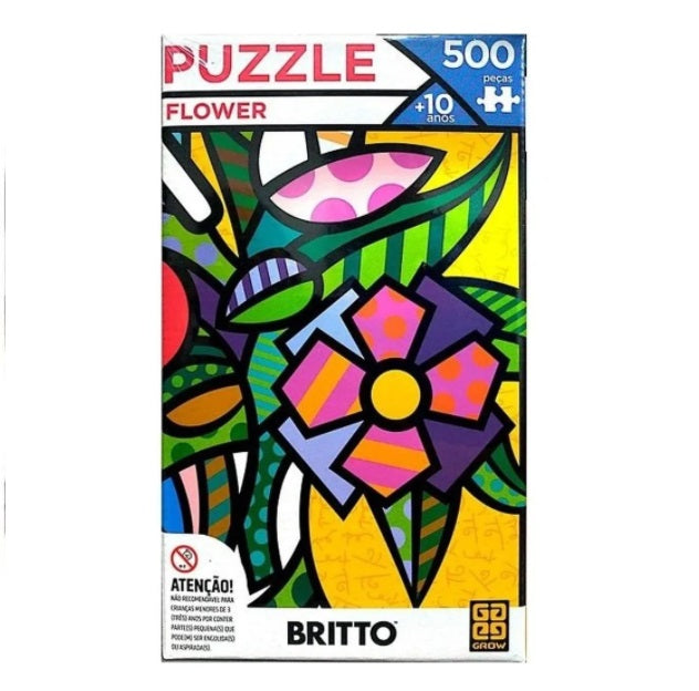Brazilian Romero Britto Flower Jigsaw Puzzle 500 Pieces Collectible Funny Game