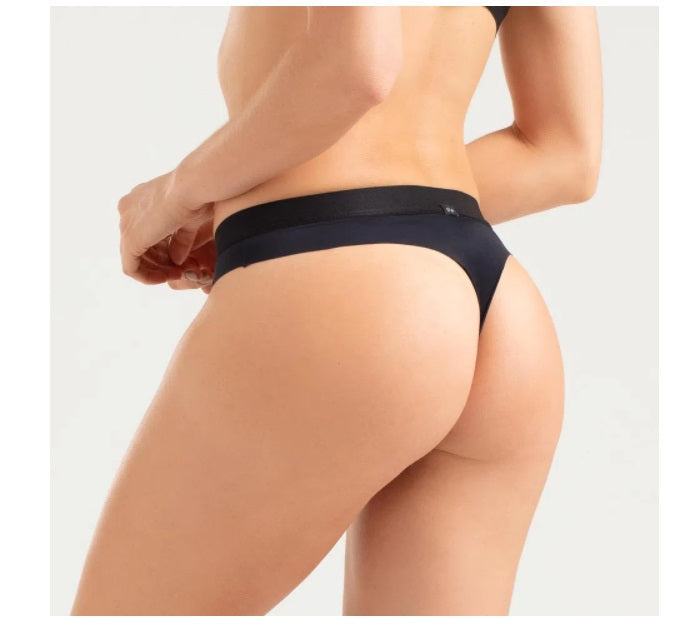 Lot of 3 Mash She Invisible Microfiber Black Panty Lingerie Underwear Brazilian