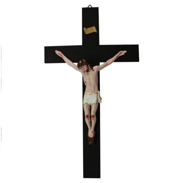 Brazilian Small Wall Christ Crucifix 40cm Religious Articles Collectible Decoration