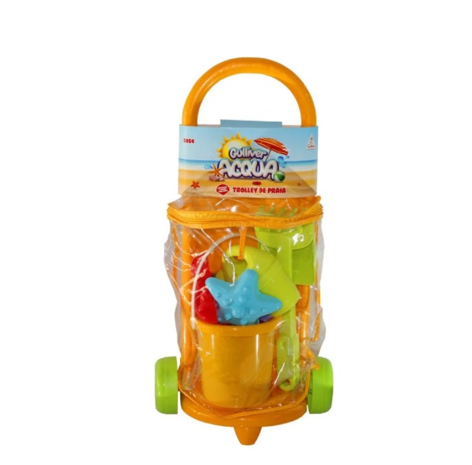 Brazilian Original Gulliver Beach Bucket Cart Sand Park Kids Toy Play Fun 12 Pcs