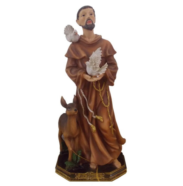 Brazilian São Francisco de Assis Saint Francis of Assis Resin Image 42cm Religious