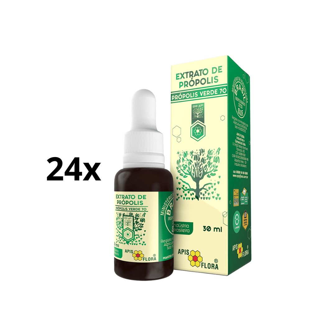 Apis Flora Propolis Lof of 24 Apis Flora Green Propolis Extract 70% Immunity Supplement 30ml