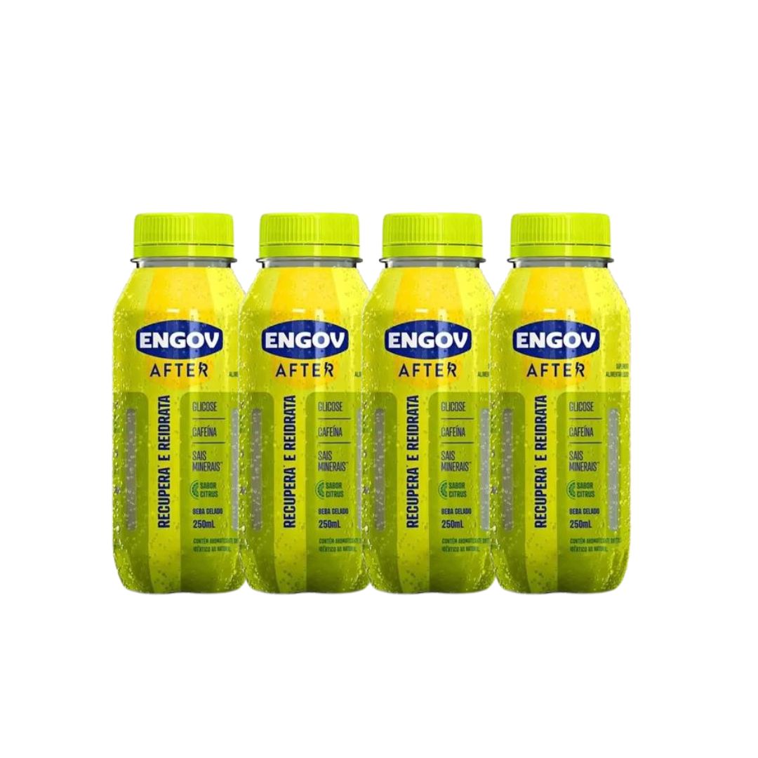 Lot of 4 Engov After Citrus Flavor Hangover Recovery Rehydrate Drink 250ml