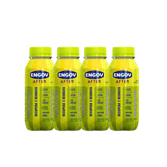 Lot of 4 Engov After Citrus Flavor Hangover Recovery Rehydrate Drink 250ml