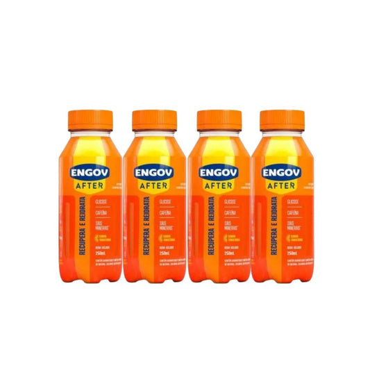 Lot of 4 Engov After Tangerine Flavor Hangover Recovery Rehydrate Drink 250ml