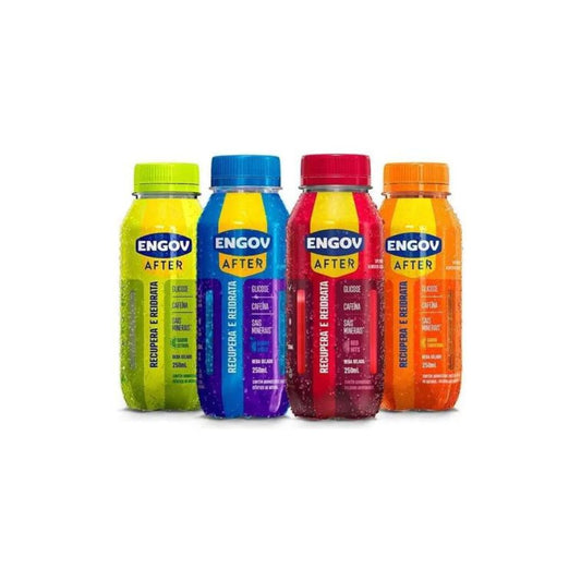 Lot of 4 Engov After Varied Flavor Hangover Recovery Rehydrate Drink 250ml