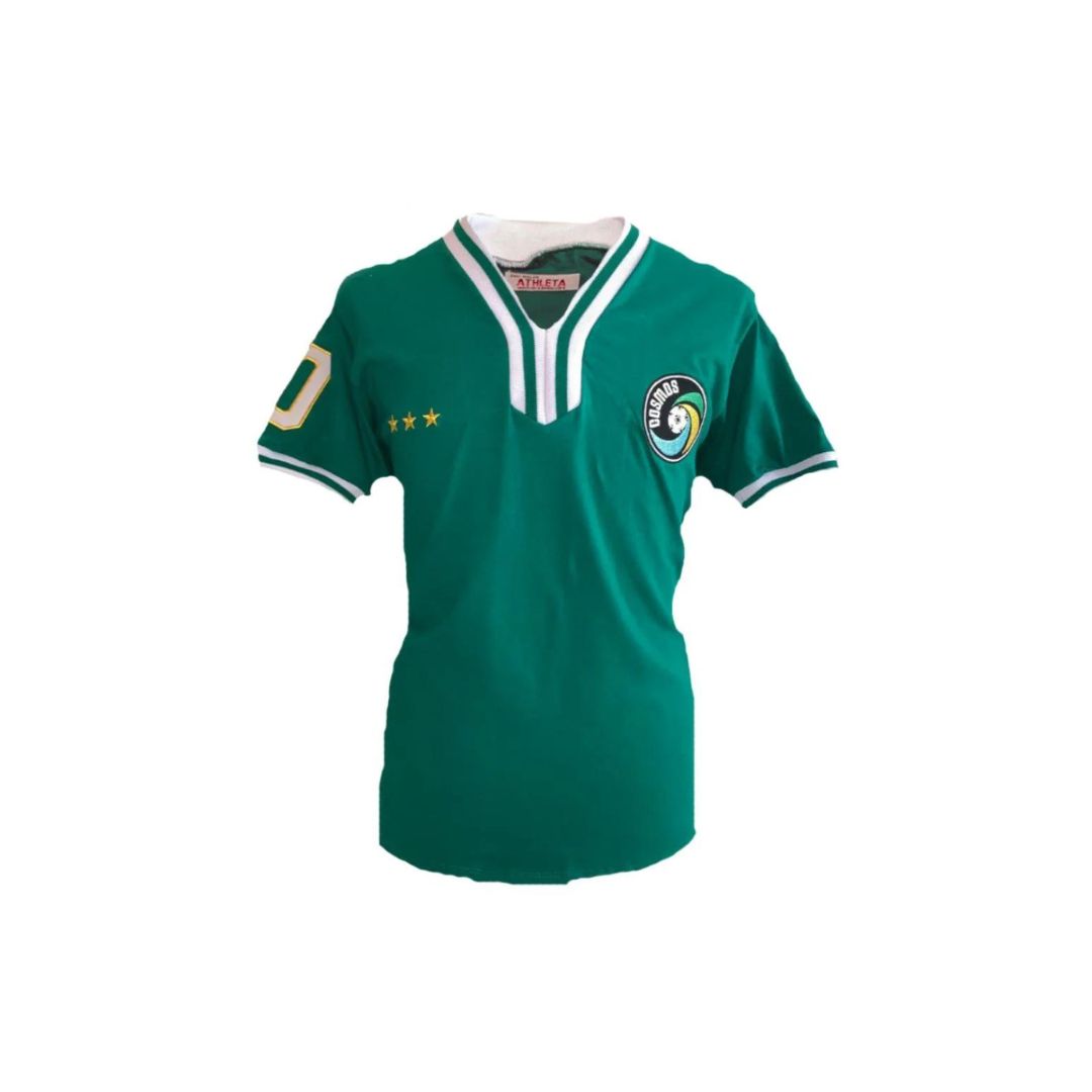 Cosmos Pele The 70's Soccer Player Green Uniform T-shirt Athleta Size M