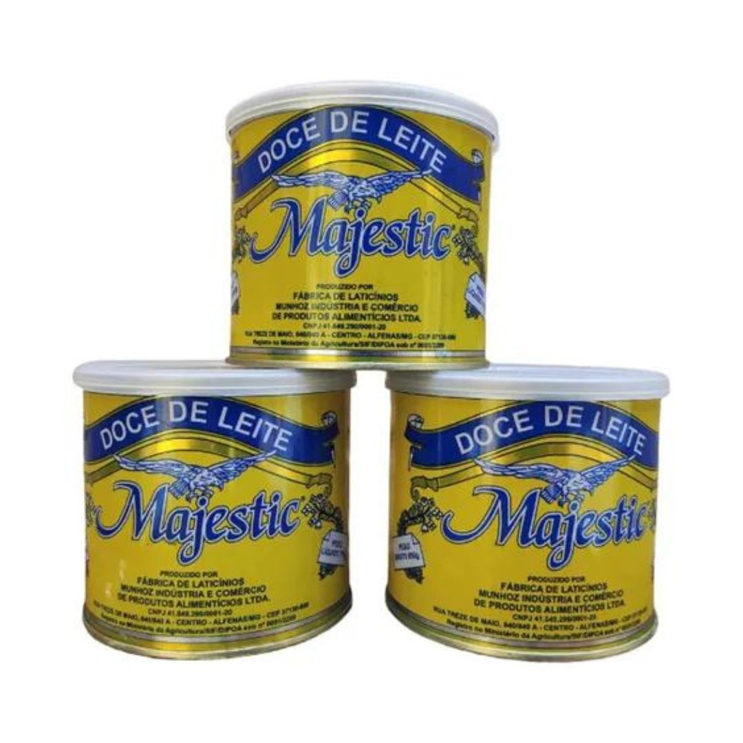 Lot of 3 Majestic Milk Cream Mineiro Doce de Leite Sweet Dulce de Leche 855g
