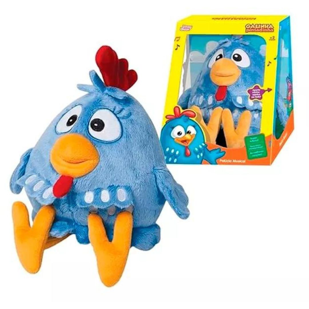 Galinha Pintadinha Painted Chicken Musical Plush Toy Kids Toy Doll Baby Brink