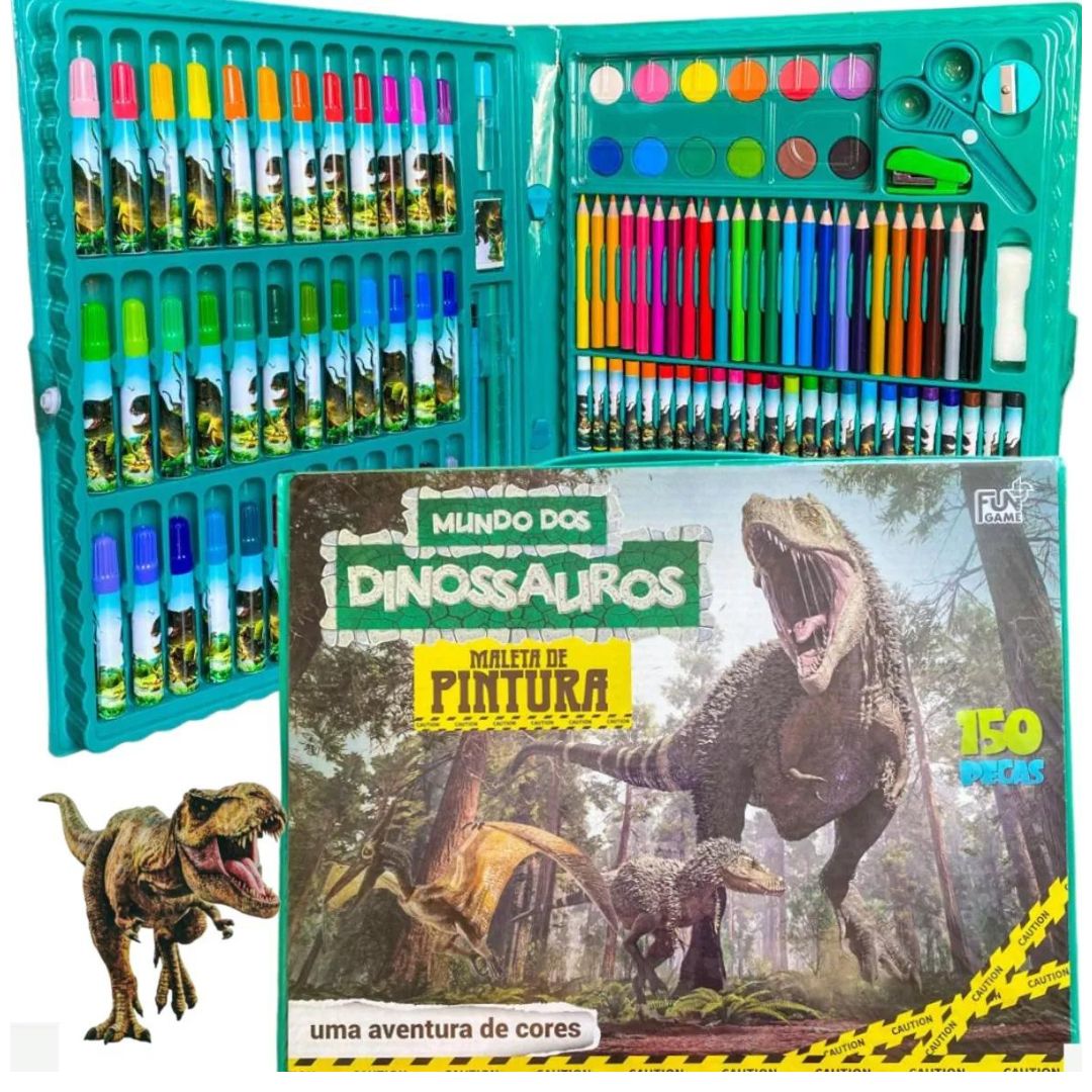 Children's Suitcase Painting Coloring School Pen Pencils Set Kit 150 Pieces