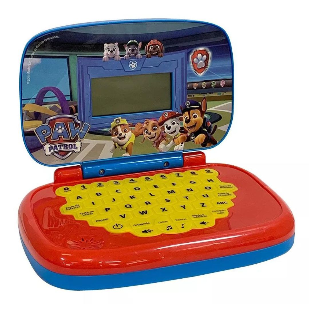 Paw Patrol Patrulha Canina Kids Bilingual Laptop Children's Fun Play Toys Candide