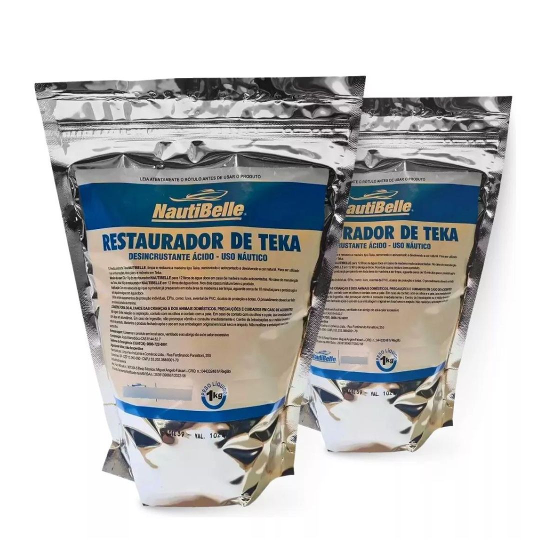 Lot of 2 Nautibelle Sour Salt for Boats Teak Restorer Cleaner 1Kg
